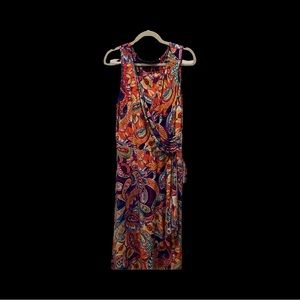Lauren Ralph Lauren paisley dress sz xl 42 inches long sleeveless
